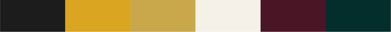 Paleta original AURUM com preto, dourados, creme, vinho e verde escuro